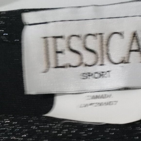 Jessica Sport no sleeves T-shirt round neck XL black with sparks shiny shirt - Picture 4 of 5